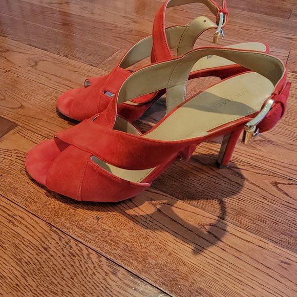 Michael Kors 4" Red Suede Sandal - Picture 4 of 5